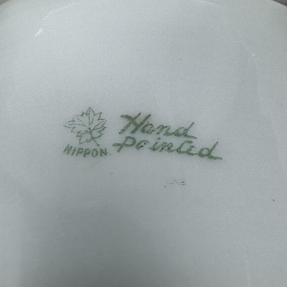 Vintage Nippon Trinket Dish 3.25" Gold Pink Rose Square Porcelain Hand-Painted - Picture 8 of 10